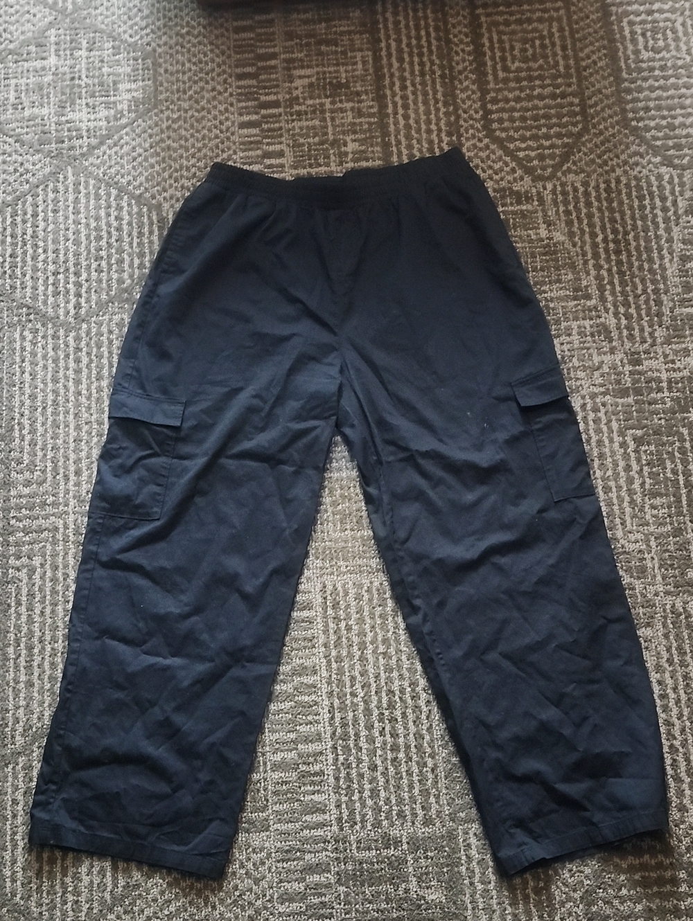 Gymshark Black Cargo Trousers with Elastic Waist
